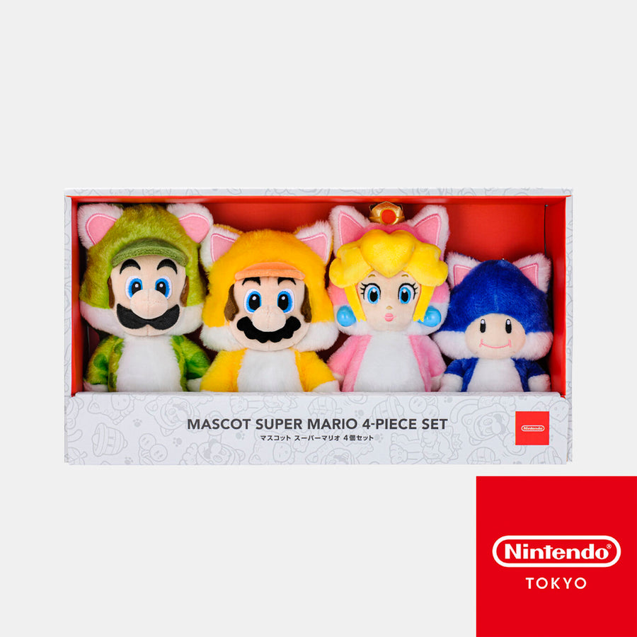 Super Mario - Cat Power Up Plushie - 4 Piece Set - Nintendo Tokyo Exclusive (Nintendo Store)