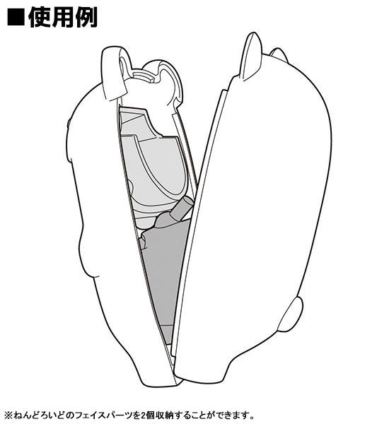 Nendoroid More - Kigurumi Face Parts Case - Black Kitsune (Good Smile Company)