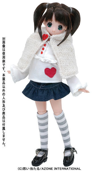 23cm Doll Wear - 23 Heart PK Denim Skirt / Navy (DOLL ACCESSORY)