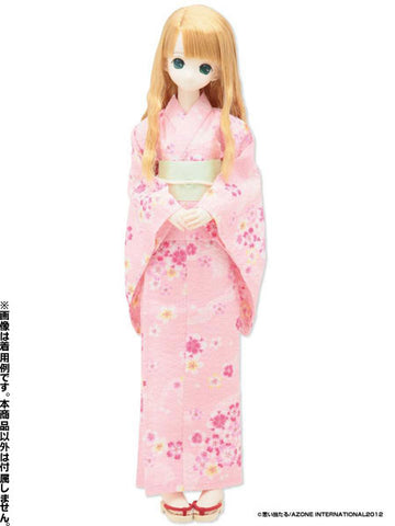 50cm Collection - Doll Clothes - Yukata Set -Sakura Shigure- - 1/3 - Pink ver. (Azone)