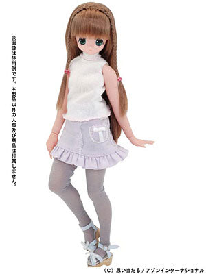 Doll Clothes - PureNeemo Romantic Girly! - PureNeemo S Size Costume - Pureneemo Original Costume - Romantic Girly! Flower No-Sleeve Turtleneck - 1/6 - White (Azone)　