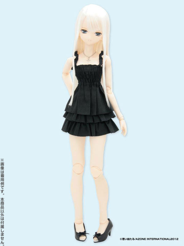 50cm Doll Wear - 50 Frill Tiered Skirt / Black (DOLL ACCESSORY)