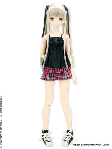 50cm Doll Wear - 50 Ribbon Frill Camisole / Black (DOLL ACCESSORY)