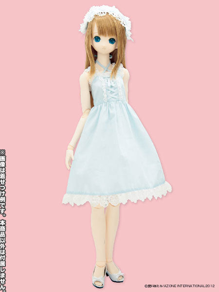 50cm Collection - Doll Clothes - Mary Lu One-piece Dress Set - Sax (Azone)