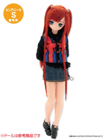 Doll Clothes - PureNeemo - PureNeemo S Size Costume - Slit Denim Skirt - 1/6 - Blue (Azone)　