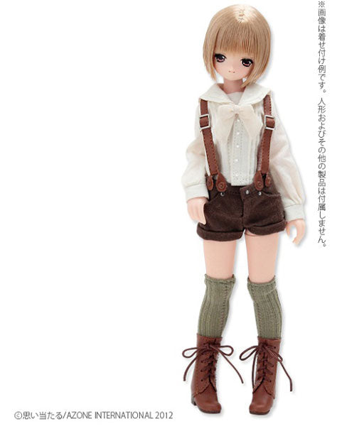 Doll Clothes - PureNeemo - PureNeemo XS Size Costume - Sailor Ribbon Blouse - 1/6 - Beige x Beige (Azone)　