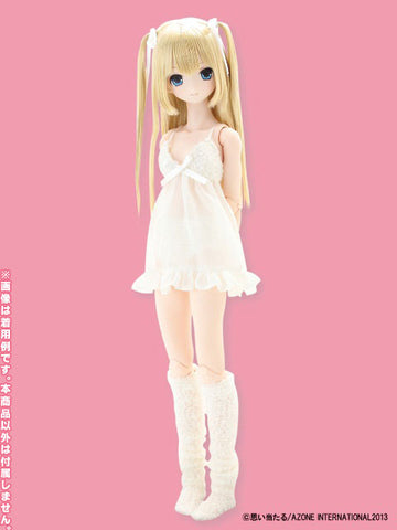 50cm Doll Wear - 50 Fluffy Baby Doll Set/ White (DOLL ACCESSORY)