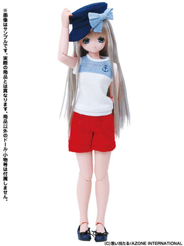 Doll Clothes - PureNeemo - PureNeemo Blue Bird's Song - PureNeemo S Size Costume - Blue Bird's Song Marine T-Shirt - 1/6 - Blue x White (Azone)　