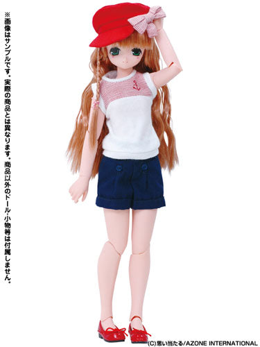 Doll Clothes - PureNeemo - PureNeemo Blue Bird's Song - PureNeemo S Size Costume - Blue Bird's Song Marine T-Shirt - 1/6 - Red x White (Azone)　