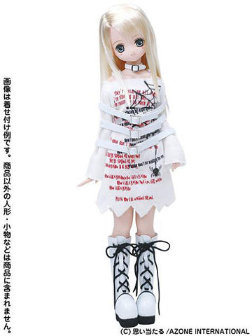 Doll Clothes - Pureneemo Original Costume - PureNeemo S Size Costume - Pank Ghost One-Piece - 1/6 - White (Azone)　