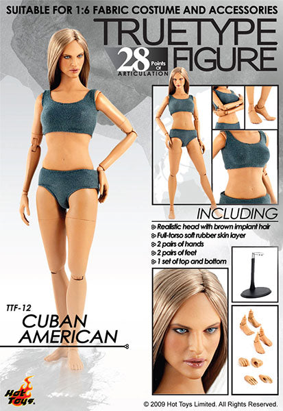 Hot Toys TrueType 1/6 Scale Action Figure Body: New Generation/ Cuban American Female