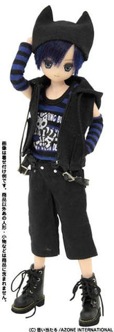 21/23cm Doll Wear - 21 No-Sleeve Short Parka / Black (DOLL ACCESSORY)