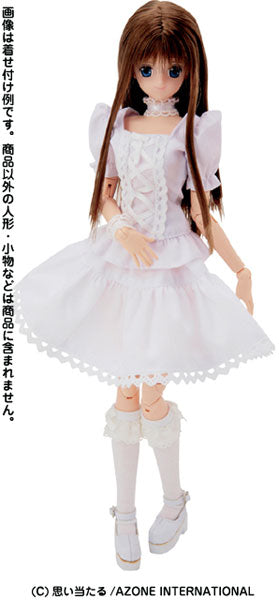 27cm Doll Wear - Circular Skirt / White (DOLL ACCESSORY)