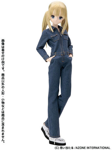 50cm-60cm Doll Wears - 60 Jumpsuit / Blue Denim (DOLL ACCESSORY)