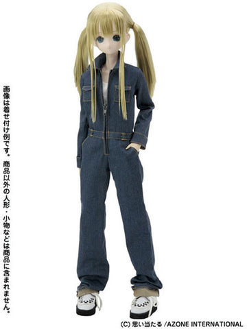 50cm-60cm Doll Wears - 60 Jumpsuit / Blue Denim (DOLL ACCESSORY)