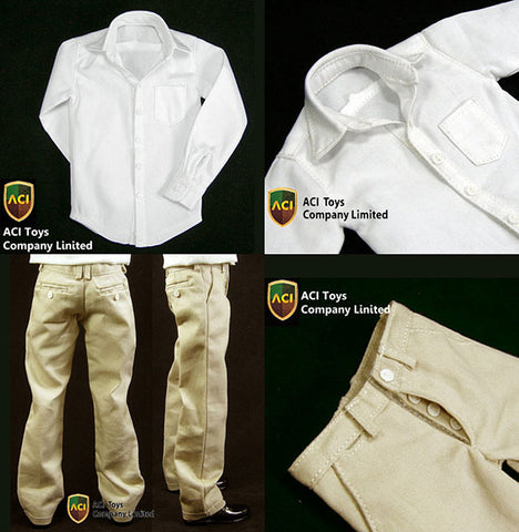 1/6 Figure Menswear - Oxford Shirt & Khaki Chino (DOLL ACCESSORY)　