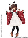 Pure Neemo S - PNS Cat Ear Japanesque Maid Set / Red (DOLL ACCESSORY)　