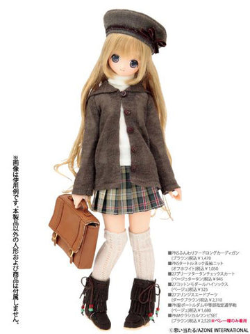 Doll Clothes - PureNeemo - PureNeemo M Size Costume - Classical One-piece set (with Beret) - 1/6 - Brown (Azone)　