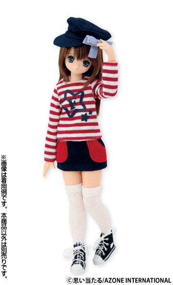 Pure Neemo S - Fanny Fanny Striped Cut-and-Sew Red (DOLL ACCESSORY)