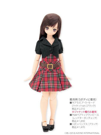 Doll Clothes - PureNeemo - PureNeemo M Size Costume - PNM Bare Top One-Piece Dress - 1/6 - Red Tartan (Azone)　