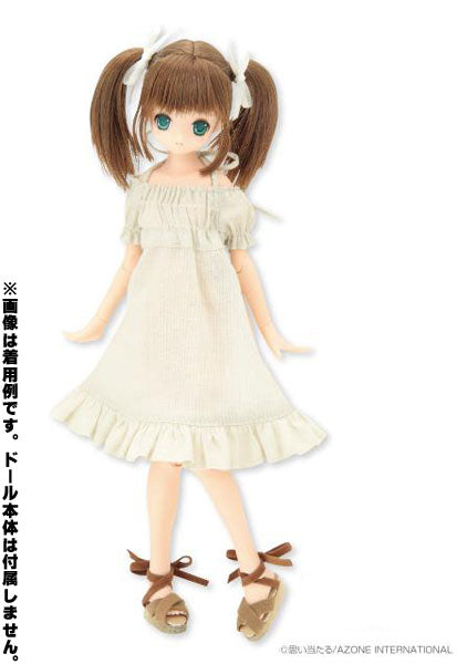 PureNeemo - Doll Clothes - PureNeemo XS Size Costume - Off Shoulder KushuKushu One Piece Dress - 1/6 - Beige - ALB118 (Azone)　