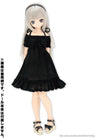 PureNeemo - Doll Clothes - PureNeemo XS Size Costume - Off Shoulder KushuKushu One Piece Dress - 1/6 - Black - ALB118 (Azone)　