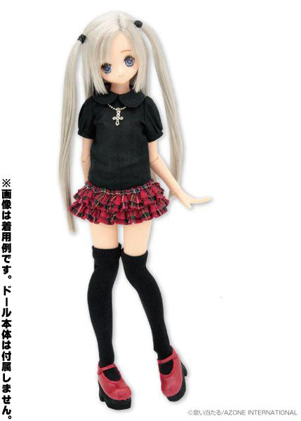 PureNeemo - Doll Clothes - PureNeemo XS Size Costume - Osumashi Round Collar Blouse - 1/6 - Black - ALB120 (Azone)　