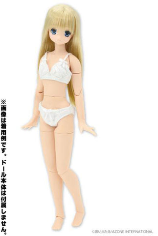 Doll Clothes - PureNeemo - PureNeemo M Size Costume - Lace Bra and Panties set - 1/6 - White (Azone)