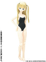 50cm Doll Wear - 50 Racing Swimsuit / Black x White (DOLL ACCESSORY)