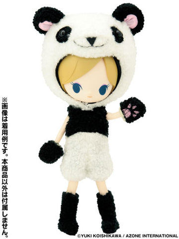 Luna Rock Recommended Wear - Little ChouxChoux Fluffy Plush Outfit Set Black and White Panda (DOLL ACCESSORY)