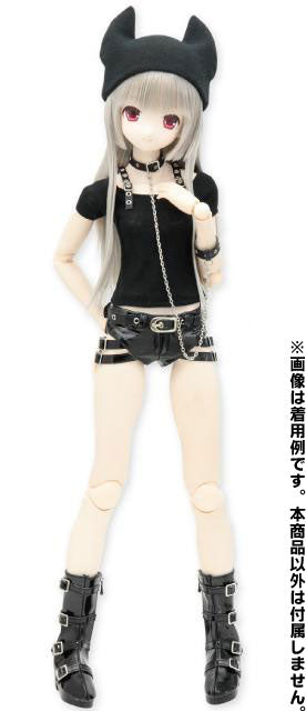 50cm Doll Wear - 50 Punk Choker & Wristband - Black (DOLL ACCESSORY)