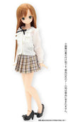 Doll Clothes - PureNeemo - PureNeemo M Size Costume - PNM029 - PNM Plated Check Skirt - 1/6 - Beige Tartan (Azone)