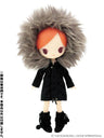 Luna Rock Recommended Wear - Little Shushu Fur Hood Mods Coat/ Black (DOLL ACCESSORY)