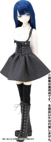 50cm Doll Wear - Black Raven Clothing: Corneille Basic Set/ Gray Stripe (DOLL ACCESSORY)