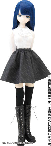 50cm Doll Wear - Black Raven Clothing: Corneille Basic Set/ Gray Stripe (DOLL ACCESSORY)