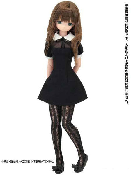 Doll Clothes - PureNeemo - PureNeemo M Size Costume - Decollete See-through Dress - 1/6 - Black (Azone)