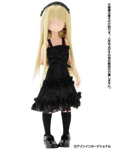 Doll Clothes - Picconeemo Costume - Goth Chiffon One-Piece - 1/12 - Black (Azone)