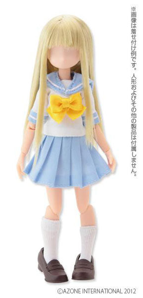 Doll Clothes - Picconeemo - Short-sleeved Sailor Suit - 1/12 - White and Light Blue (Azone)