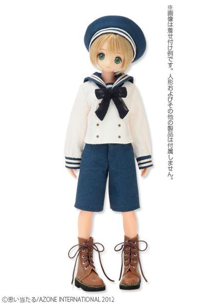 Doll Clothes - PureNeemo - PureNeemo XS Size Costume - Gymnasium Sailor Suit Set - 1/6 - Navy x Off-white (Azone)　