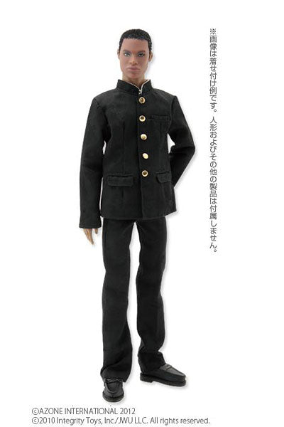 For Regular 12 Inch Male Dolls - Men's 12in Student Uniform Set (Black) (DOLL ACCESSORY)