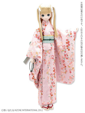 50cm Doll Wear - Kimono Set Sakura Shigure Pink (DOLL ACCESSORY)