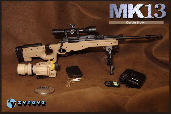 ZY-TOYS 1/6 MK13 Sniper Rifle / COYOTE BROWN ZY-8034A (Doll Accessory)