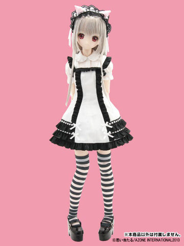 50cm Doll Wear - BlackRaven Clothing Corneille Noctune Dress Set/ White (DOLL ACCESSORY)