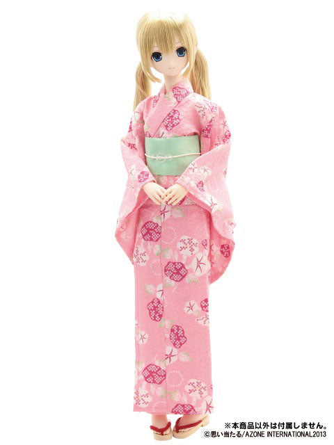 50cm Collection - Doll Clothes - Yukata Set -Dream of Morning Glory- - 1/3 - Pink ver. (Azone)　