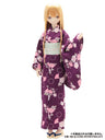 50cm Doll Wear - 50 Yukata Set -Dream of Morning Glory- Purple (DOLL ACCESSORY)