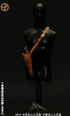 Chinese Soldier Workshop 1/6 Type 54 Pistol w/Holster (Real Leather/ Light Brown) (DOLL ACCESSORY)　