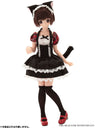 Pure Neemo S - PNS Cat Ear Lolita Set/ Black x Red Checkered Pattern (DOLL ACCESSORY)