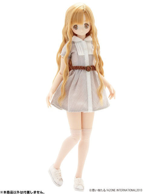 Pure Neemo S - Angelic sigh Stripe Tack One-piece Dress/ Brown (DOLL ACCESSORY)