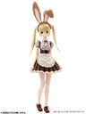50cm Doll Wear - 50 Fluffy Rabbit Ear Headband/ Cocoa (DOLL ACCESSORY)