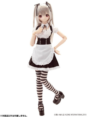 50cm Doll Wear - 50 Waitress Maid Costume Set/ Black (DOLL ACCESSORY)